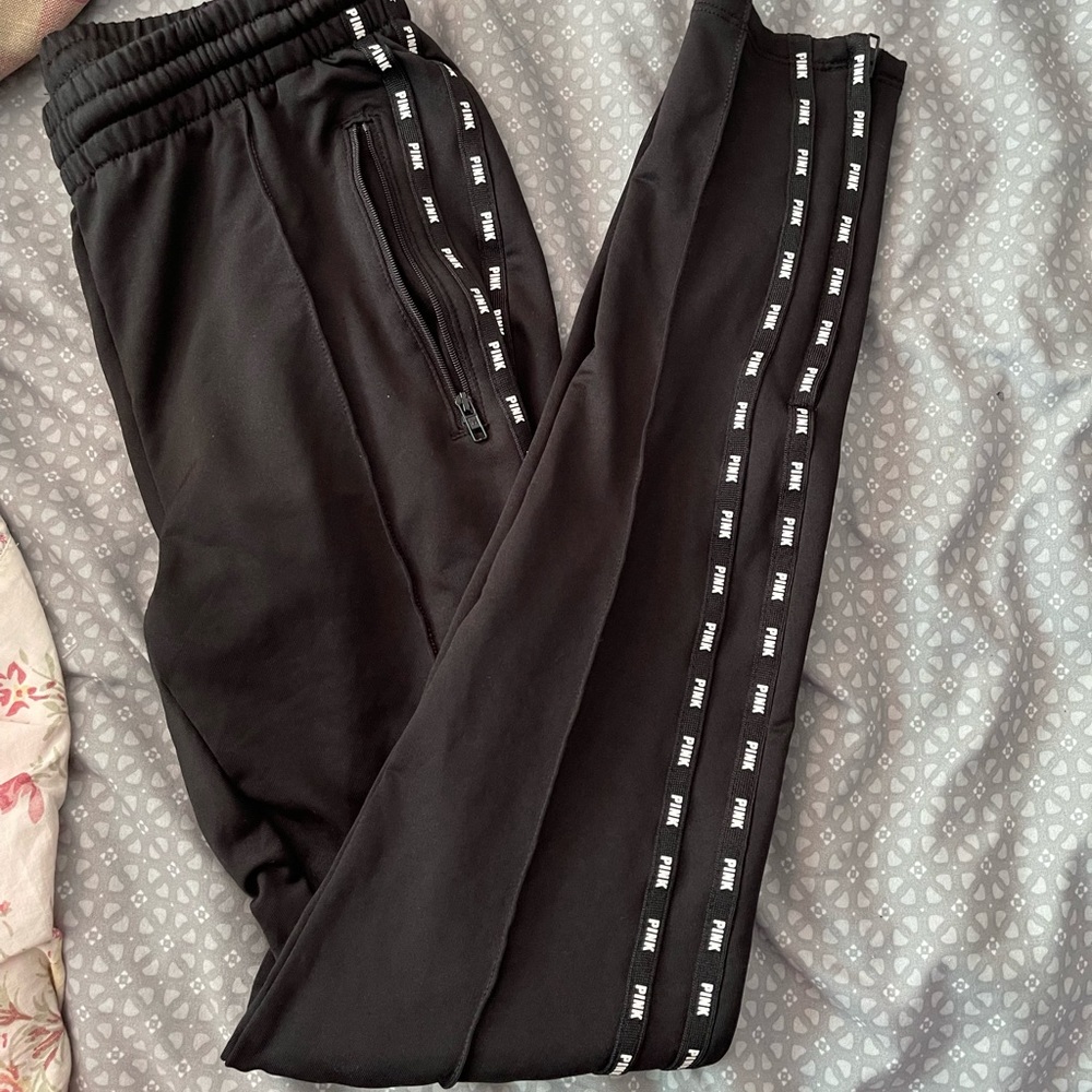 VS PINK TRACK PANTS , BARELY WORN.
